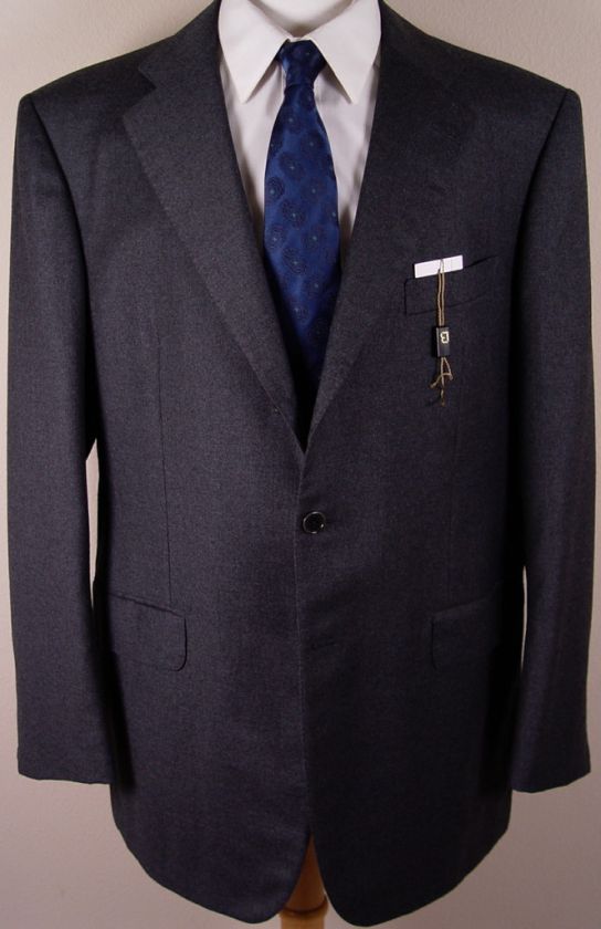 LUCIANO BARBERA SUIT $5,395 GRAY 3 BTN HANDMADE SARTORIALE SUIT 46R 