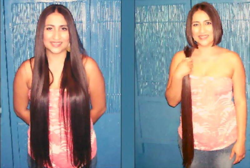 NEW VIDEO PAULINA CUT OFF HER 30 PONYTAIL HUMAN HAIR  