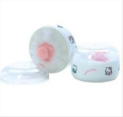 Hello Kitty Baby After bath Powder Puff Kit Container Dispensor Case 
