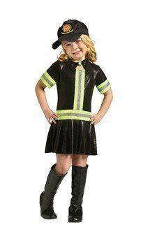 Fire Chief Fighter Fireman Dress Child Girls Toddler Costume NEW 