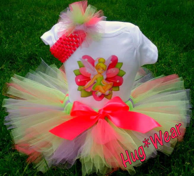 Custom Birthday Tinkerbell Tutu 6m 12m 18m 2t 3t 4t 5t 6/6x  