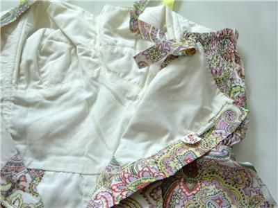 Vtg 50s 60s Swimsuit Romper Playsuit Sun Bathing Suit Paisley 