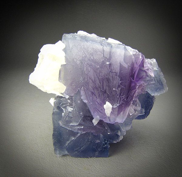 Purple Blue Fluorite with Barite, Fish Stick Claim, Bingham, New 