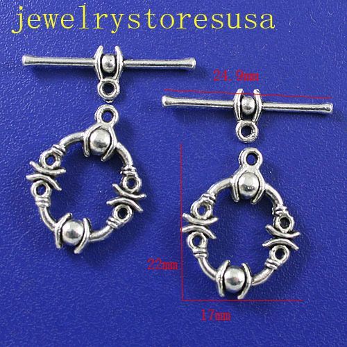 description15sets Tibetan Silver Toggle Clasp H0548