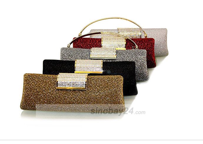 T26092 LADYS CLUTCH PURSE EVENING BAG METAL  