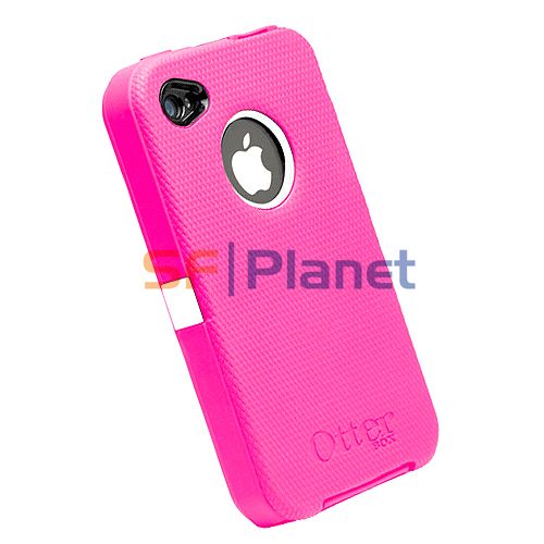 OtterBox Defender Pink Case White Holster for iPhone 4S 4 4G Retail 