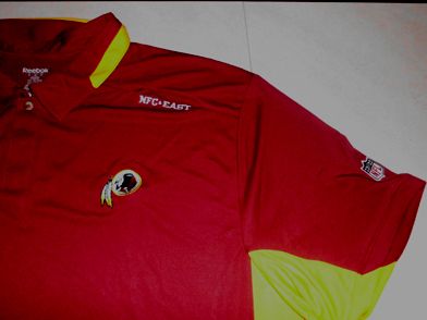 Washington Redskins Team Polo Shirt XL Red Reebok NFL  