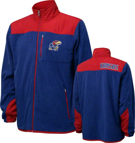 Kansas Jayhawks Royal Micro Polar Fleece Full Zip Jacket  