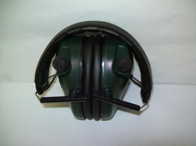 CALDWELL E MAX LOW PROFILE HEARING PROTECTION STEREO SOUND EARMUFF GRN 