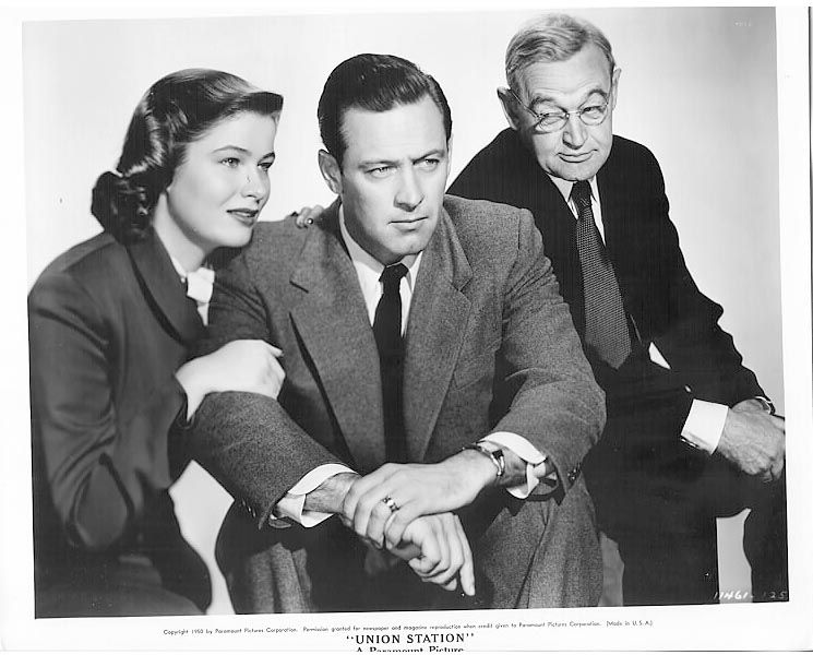 WILLIAM HOLDEN NANCY OLSON vint UNION STATION film noir  