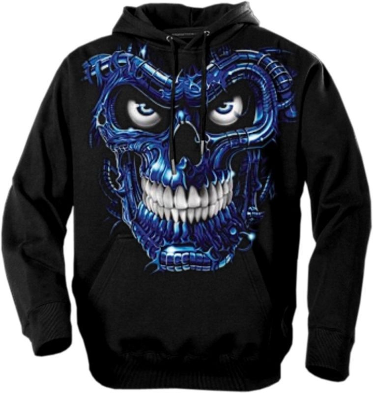 Blue Terminator Hoodie Sweatshirt 30% off New Biker  