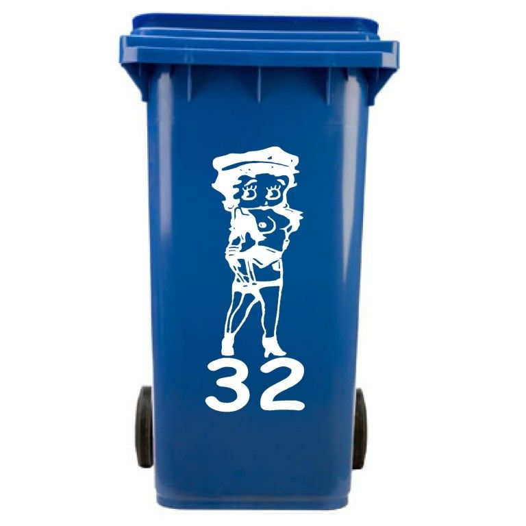 GRIM REAPER FUNNY WHEELIE BIN STICKERS DOOR NUMBERS  