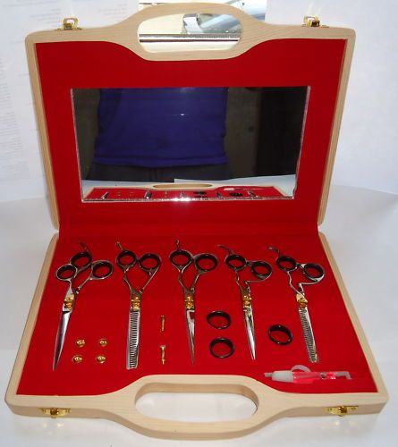 PROFESSIONAL HAIRDRESSING BARBER SCISSORS 5PCS SET YNR  