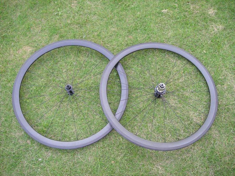700C 38mm carbon fiber bicycle wheelset, Clincher Bicycle, Powerway 