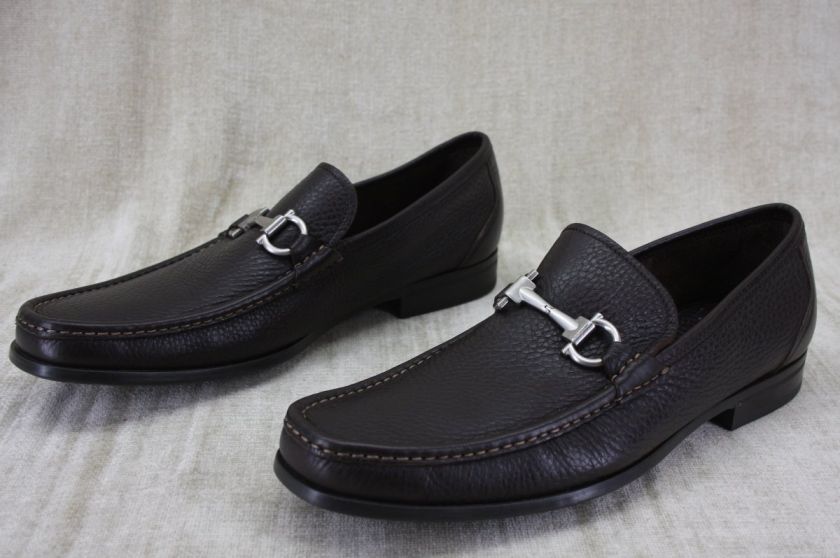 Salvatore Ferragamo Magnifico Brown Loafer size 10.5 Leather Moccasin 