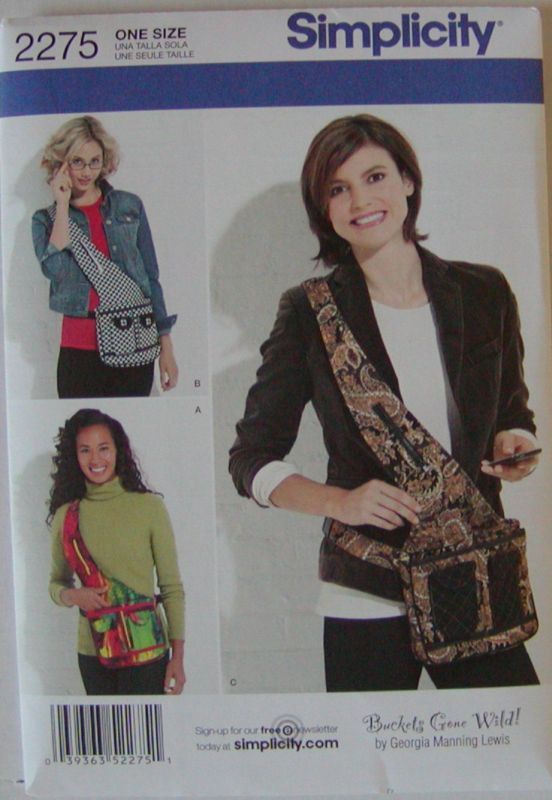 SIMPLICITY PATTERN 2275 Day Bag Handbag Purse Bags NEW  