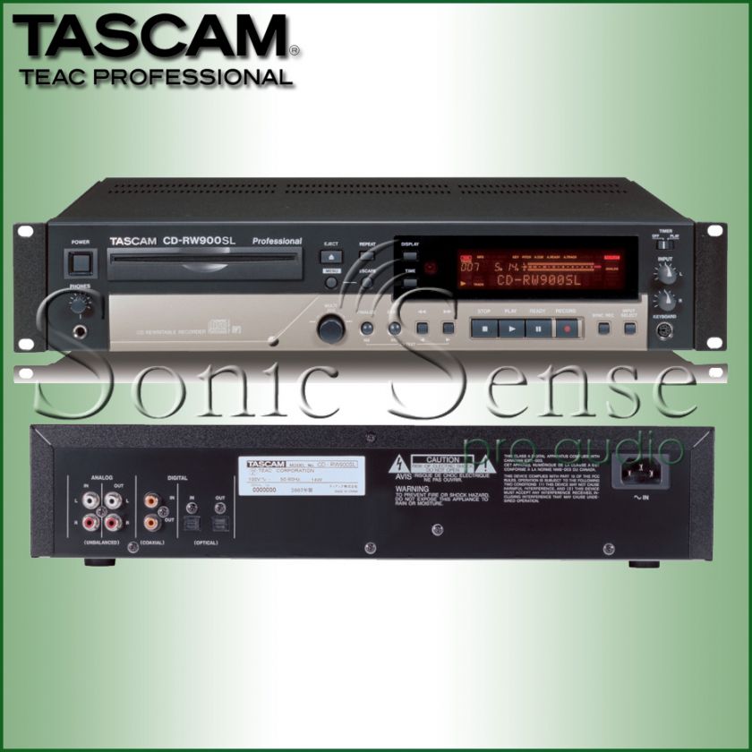 Tascam CDRW900SL CDRW 900SL 24 Bit  WAV CD RW900SL Recorder  