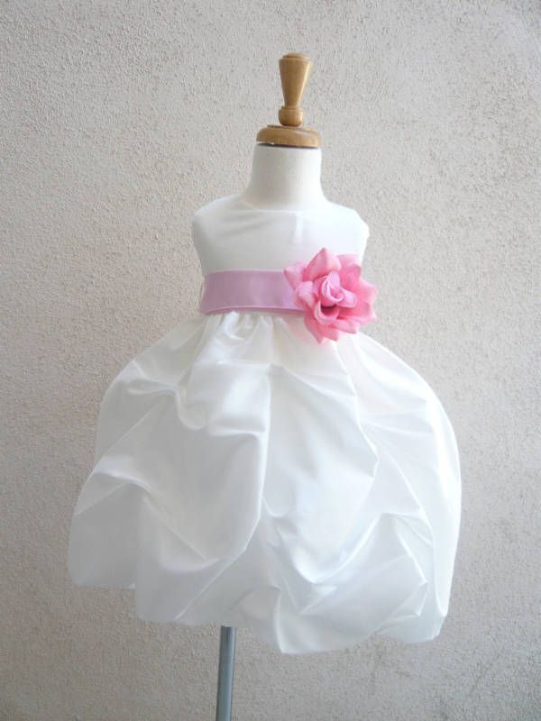   PINK EASTER INFANT PAGEANT FLOWER GIRL DRESS 6 12 18 24 MONTHS  