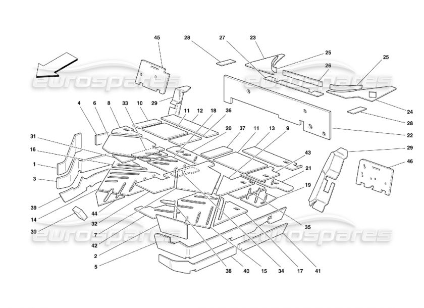 Ferrari 355 Rear Window Insulation, #64524100  