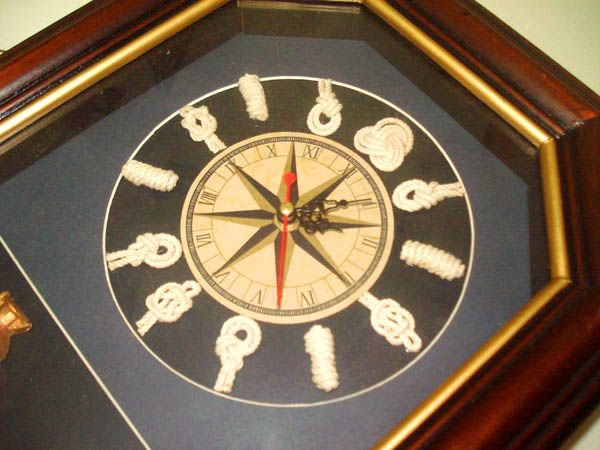 RARE & UNIQUE SAILORS KNOTS NAUTICAL THEME SHIP CLOCK  