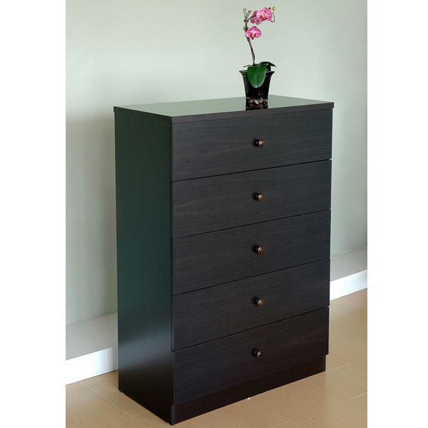 Modern 5 drawer Wood Chest Cabinet