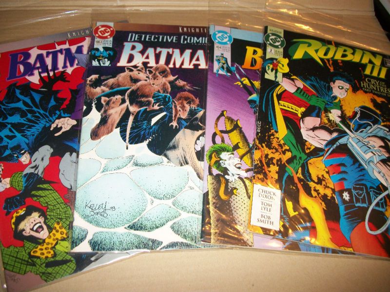 1993 BATMAN KNIGHTFALL # 492, 494 & 663 & ROBIN III #2  