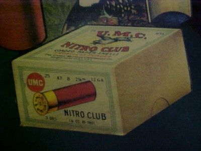 VINTAGE UMC SHOTGUN SHELL AMMUNITION DISPLAY POSTER SIGN  