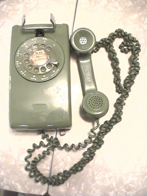 60s Retro Green Bell Western Electric 554 Wall Phone  