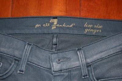 SEVEN FOR ALL MANKIND LOW RISE GINGER PERU 29 NEW  