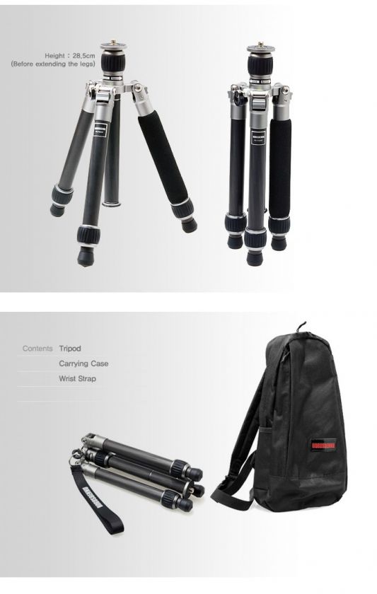 HORUSBENNU FX 7325T Carbon Fiber Camera Tripod (Ultra compact 