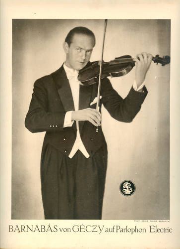 BARNABÁS von GÉCZY VIOLINIST VINTAGE POSTER 1930s  