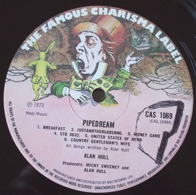 ALAN HULL PIPEDREAM LP CHARISMA (1973) A 1 B 1 EX+/EX  