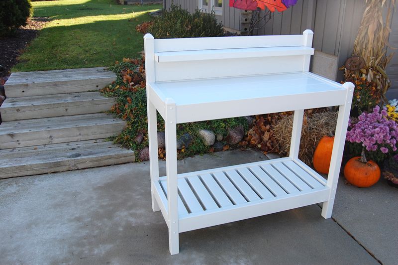 DURA TREL GREENFIELD POTTING BENCH WHITE  