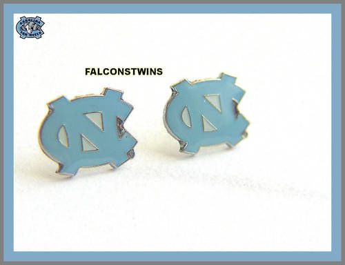 UNC TAR HEELS POST STUD LOGO EARRING SET TARHEELS CHARM  