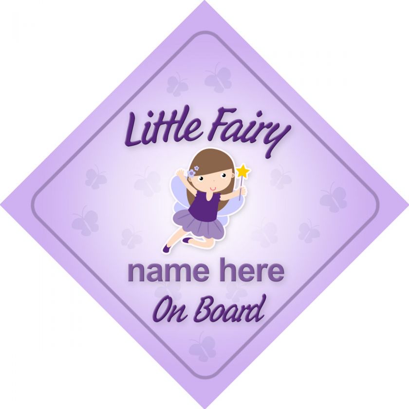 Baby on Board signs. Choose from over 30   personalised with any name 