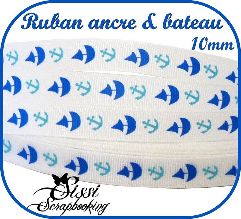   largeur motif ancre et navire longueur 1 metre absolument magnifique