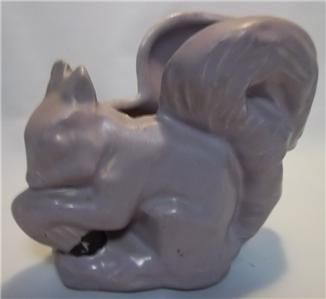 Vintage McCoy Matte Purple Squirrel Planter  