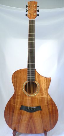 Unique hand made solid Cutaway small jumbo Guitar ACK 8  
