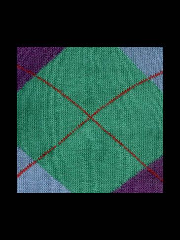 80s Goth Punk Green Blue Purple Argyle KNEE HIGH SOCKS  