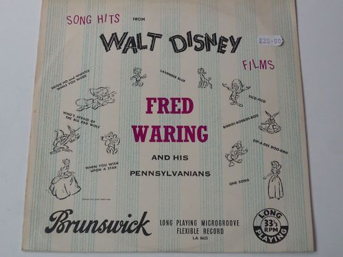 FRED WARING Song Hits from Walt Disney 10LP Brunswick  