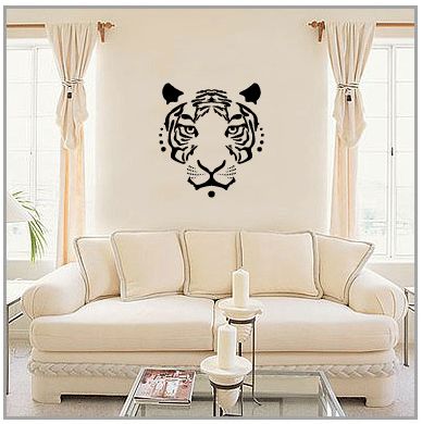 BIG Tiger Face   Wall Art Decals Stickers