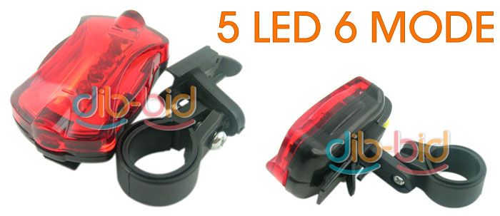 LED Bicycle Rear Safety Flashlight Torch Light Lamp  