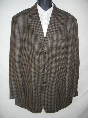 Vintage Mens VITO RUFOLO Brown Blazer SHARP 46R  