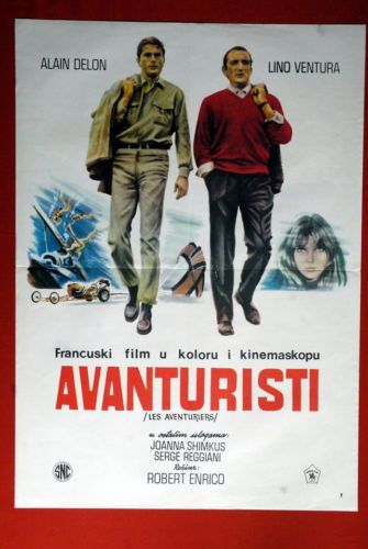 LAST ADVENTURE ALAIN DELON LINO VENTURA 1967 EXYU MOVIE POSTER  