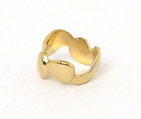 DESIGNER MARINA B 18K GOLD & DIAMONDS VIRGO BAND RING  