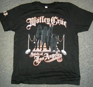 MOTLEY CRUE SAINTS OF LOS ANGELES BLACK T SHIRT 2XL  