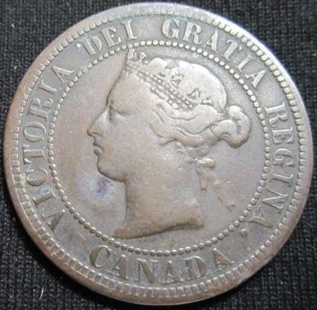 CANADA. 1 CENT 1876. QUEEN VICTORIA.  