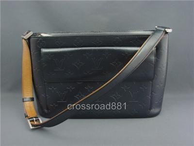 Auth Louis Vuitton Dark Gray Matt Allston Bag Great  