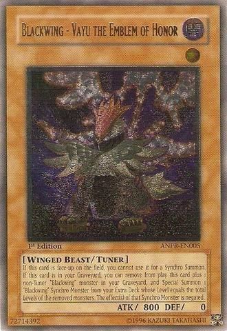 Blackwing   Vayu the Emblem of Honor ANPR EN005 Ultimate Rare Unl 