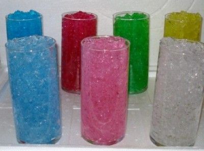 USA VASE BOWL FILLER GEL WATER CRYSTALS 10 COLORS TO CHOOSE1lb MAKES 